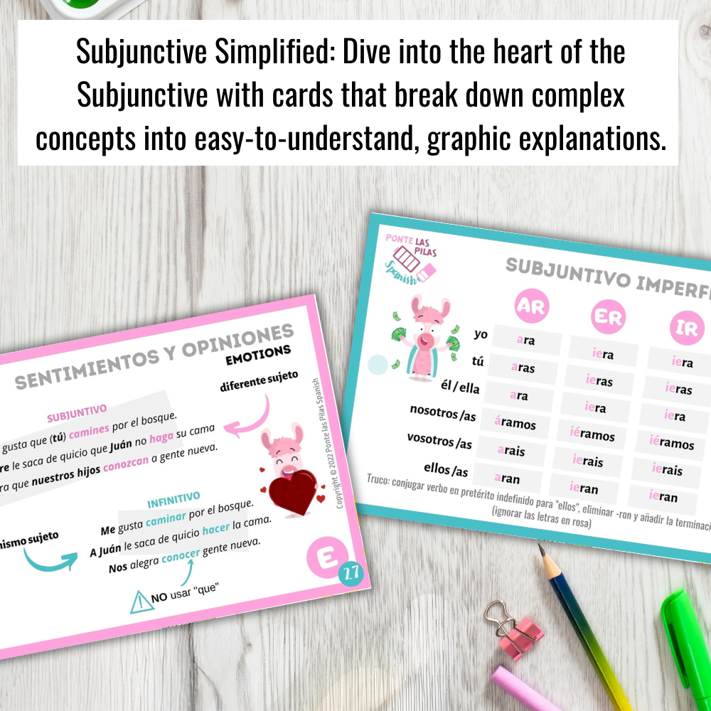 Flashcards de usos del subjuntivo